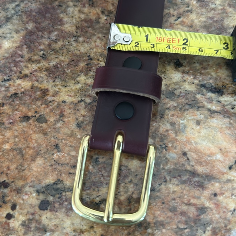 ALTSHA Men's Brown Leather Belt - Picture 10 of 13